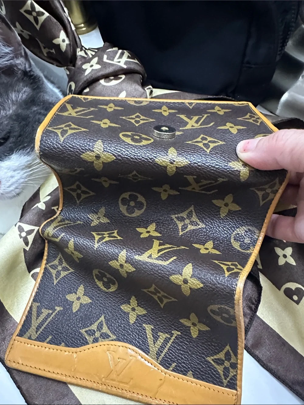 Louis Vuitton Monogram Trifold Wallet in Brown and Tan